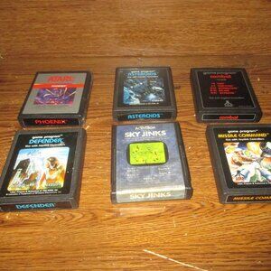 Mixed Lot of 6 Atari 2600 Games (Phoenix, Asteroids, Combat, Sky Jinks & more)